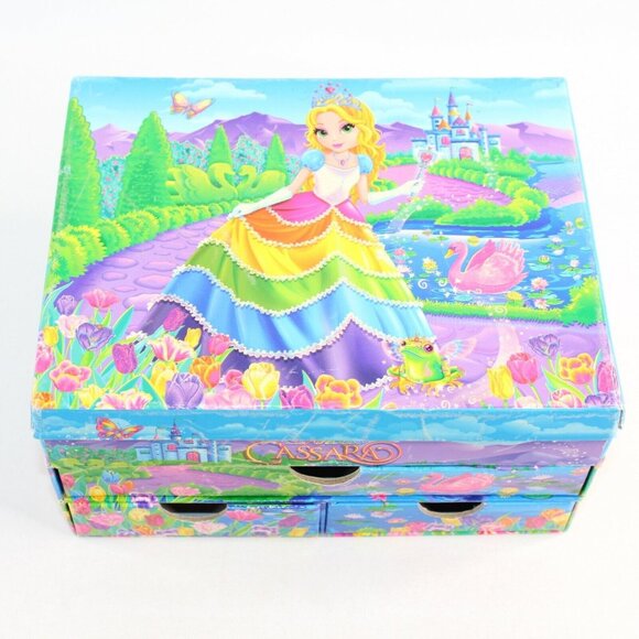 Lisa Frank Other - Vintage Lisa Frank Glittery Princess Cassara Mirrored Stationary Jewelry Box